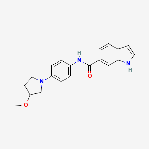N-[4-(3-Methoxypyrrolidin-1-YL)phenyl]-1H-indole-6-carboxamide