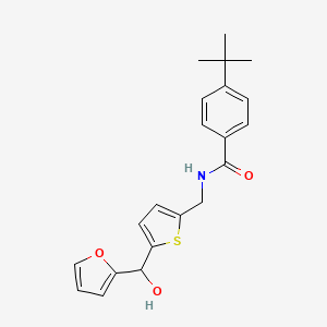 4-(tert-butyl)-N-((5-(furan-2-yl(hydroxy)methyl)thiophen-2-yl)methyl)benzamide