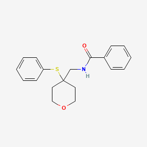 N-((4-(phenylthio)tetrahydro-2H-pyran-4-yl)methyl)benzamide