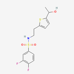 3,4-difluoro-N-(2-(5-(1-hydroxyethyl)thiophen-2-yl)ethyl)benzenesulfonamide