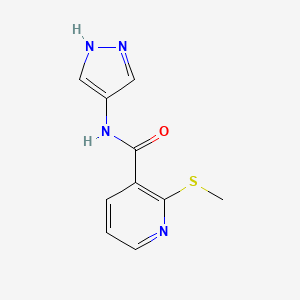 2-(methylsulfanyl)-N-(1H-pyrazol-4-yl)pyridine-3-carboxamide