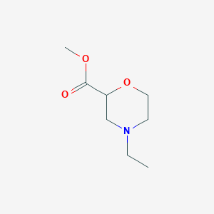 molecular formula C8H15NO3 B2762928 Methyl 4-ethylmorpholine-2-carboxylate CAS No. 1547827-86-0