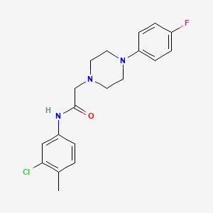 N-(3-chloro-4-methylphenyl)-2-[4-(4-fluorophenyl)piperazin-1-yl]acetamide