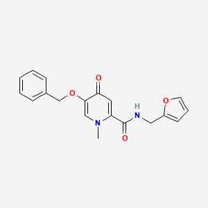 molecular formula C19H18N2O4 B2762936 5-(benzyloxy)-N-(furan-2-ylmethyl)-1-methyl-4-oxo-1,4-dihydropyridine-2-carboxamide CAS No. 1021222-36-5