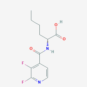 molecular formula C12H14F2N2O3 B2762939 (2R)-2-[(2,3-Difluoropyridine-4-carbonyl)amino]hexanoic acid CAS No. 2411180-03-3