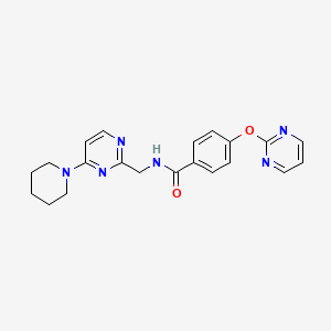 N-((4-(piperidin-1-yl)pyrimidin-2-yl)methyl)-4-(pyrimidin-2-yloxy)benzamide