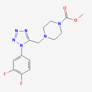 methyl 4-((1-(3,4-difluorophenyl)-1H-tetrazol-5-yl)methyl)piperazine-1-carboxylate