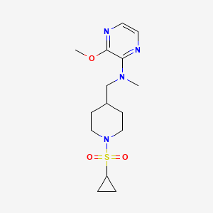 N-[(1-Cyclopropylsulfonylpiperidin-4-yl)methyl]-3-methoxy-N-methylpyrazin-2-amine