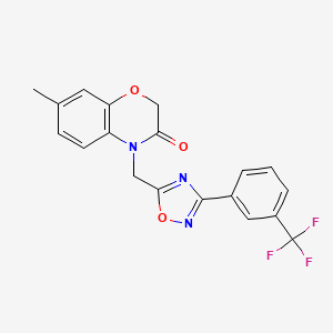 7-methyl-4-((3-(3-(trifluoromethyl)phenyl)-1,2,4-oxadiazol-5-yl)methyl)-2H-benzo[b][1,4]oxazin-3(4H)-one