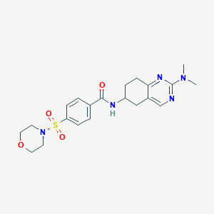 N-[2-(dimethylamino)-5,6,7,8-tetrahydroquinazolin-6-yl]-4-(morpholine-4-sulfonyl)benzamide