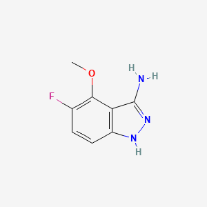 molecular formula C8H8FN3O B2762962 5-氟-4-甲氧基-1H-吲哚-3-胺 CAS No. 1240518-48-2