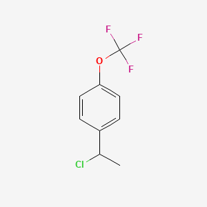 molecular formula C9H8ClF3O B2762972 1-(1-Chloroethyl)-4-(trifluoromethoxy)benzene CAS No. 306296-69-5