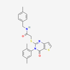 2-{[3-(2,5-dimethylphenyl)-4-oxo-3,4-dihydrothieno[3,2-d]pyrimidin-2-yl]sulfanyl}-N-(4-methylbenzyl)acetamide