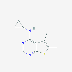 molecular formula C11H13N3S B276298 N-cyclopropyl-N-(5,6-dimethylthieno[2,3-d]pyrimidin-4-yl)amine 