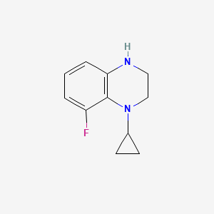 molecular formula C11H13FN2 B2762994 4-Cyclopropyl-5-fluoro-2,3-dihydro-1H-quinoxaline CAS No. 1877445-48-1
