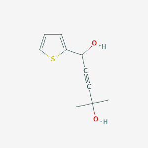 molecular formula C10H12O2S B2762995 4-Methyl-1-(2-thienyl)pent-2-yne-1,4-diol CAS No. 312513-96-5