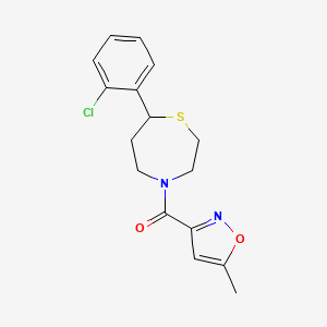 (7-(2-Chlorophenyl)-1,4-thiazepan-4-yl)(5-methylisoxazol-3-yl)methanone