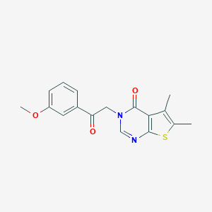 molecular formula C17H16N2O3S B276300 3-[2-(3-methoxyphenyl)-2-oxoethyl]-5,6-dimethylthieno[2,3-d]pyrimidin-4(3H)-one 