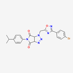 1-((3-(4-bromophenyl)-1,2,4-oxadiazol-5-yl)methyl)-5-(4-isopropylphenyl)-1,6a-dihydropyrrolo[3,4-d][1,2,3]triazole-4,6(3aH,5H)-dione