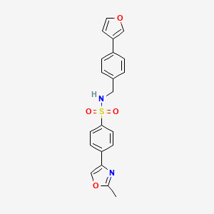 molecular formula C21H18N2O4S B2763011 N-(4-(furan-3-yl)benzyl)-4-(2-methyloxazol-4-yl)benzenesulfonamide CAS No. 2034279-96-2