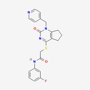 N-(3-fluorophenyl)-2-((2-oxo-1-(pyridin-4-ylmethyl)-2,5,6,7-tetrahydro-1H-cyclopenta[d]pyrimidin-4-yl)thio)acetamide