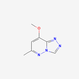 molecular formula C7H8N4O B2763016 8-甲氧基-6-甲基-[1,2,4]三唑并[4,3-b]吡啶嗪 CAS No. 46004-80-2