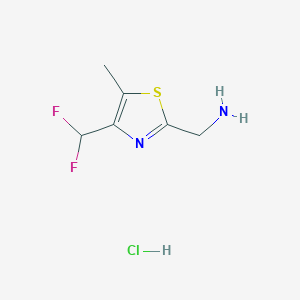 [4-(Difluoromethyl)-5-methyl-1,3-thiazol-2-yl]methanamine;hydrochloride