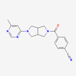 4-[2-(6-Methylpyrimidin-4-yl)-1,3,3a,4,6,6a-hexahydropyrrolo[3,4-c]pyrrole-5-carbonyl]benzonitrile
