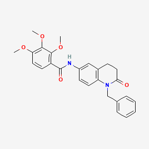 molecular formula C26H26N2O5 B2763039 N-(1-benzyl-2-oxo-1,2,3,4-tetrahydroquinolin-6-yl)-2,3,4-trimethoxybenzamide CAS No. 946269-66-5