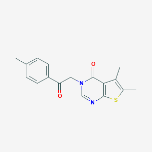 molecular formula C17H16N2O2S B276304 5,6-dimethyl-3-[2-(4-methylphenyl)-2-oxoethyl]thieno[2,3-d]pyrimidin-4(3H)-one 