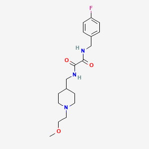 molecular formula C18H26FN3O3 B2763040 N1-(4-fluorobenzyl)-N2-((1-(2-methoxyethyl)piperidin-4-yl)methyl)oxalamide CAS No. 953136-80-6
