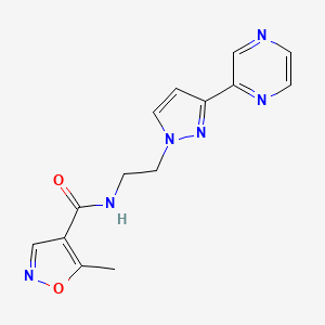 5-methyl-N-(2-(3-(pyrazin-2-yl)-1H-pyrazol-1-yl)ethyl)isoxazole-4-carboxamide