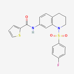 N-[1-(4-fluorophenyl)sulfonyl-3,4-dihydro-2H-quinolin-7-yl]thiophene-2-carboxamide