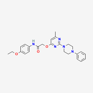 N-(4-ethoxyphenyl)-2-{[6-methyl-2-(4-phenylpiperazin-1-yl)pyrimidin-4-yl]oxy}acetamide