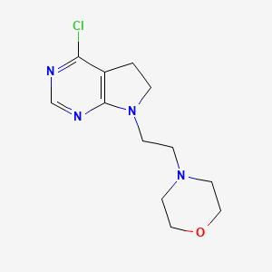 4-(2-(4-Chloro-5H-pyrrolo[2,3-d]pyrimidin-7(6H)-yl)ethyl)morpholine