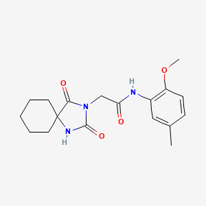 2-(2,4-dioxo-1,3-diazaspiro[4.5]dec-3-yl)-N-(2-methoxy-5-methylphenyl)acetamide
