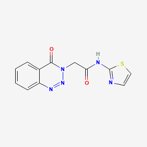molecular formula C12H9N5O2S B2763069 2-(4-oxo-1,2,3-benzotriazin-3(4H)-yl)-N-(1,3-thiazol-2-yl)acetamide CAS No. 904011-80-9
