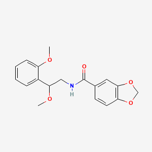 N-(2-methoxy-2-(2-methoxyphenyl)ethyl)benzo[d][1,3]dioxole-5-carboxamide