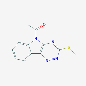 molecular formula C12H10N4OS B276308 5-acetyl-3-(methylsulfanyl)-5H-[1,2,4]triazino[5,6-b]indole 