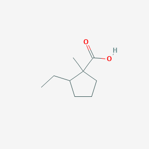 molecular formula C9H16O2 B2763081 2-Ethyl-1-methylcyclopentane-1-carboxylic acid CAS No. 2059931-86-9
