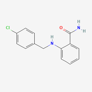 molecular formula C14H13ClN2O B2763091 2-[(4-Chlorobenzyl)amino]benzenecarboxamide CAS No. 20287-39-2