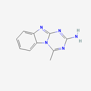 molecular formula C10H9N5 B2763092 4-Methyl[1,3,5]triazino[1,2-a]benzimidazol-2-amine CAS No. 78650-16-5