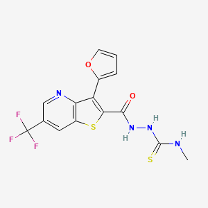2-{[3-(2-furyl)-6-(trifluoromethyl)thieno[3,2-b]pyridin-2-yl]carbonyl}-N-methyl-1-hydrazinecarbothioamide