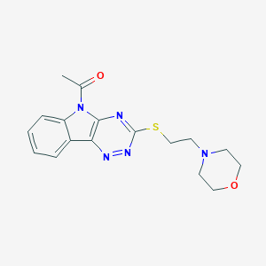 molecular formula C17H19N5O2S B276310 5-acetyl-5H-[1,2,4]triazino[5,6-b]indol-3-yl 2-(4-morpholinyl)ethyl sulfide 