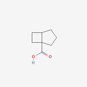 molecular formula C8H12O2 B2763118 C12(Cccc2CC1)C(=O)O CAS No. 2580243-95-2