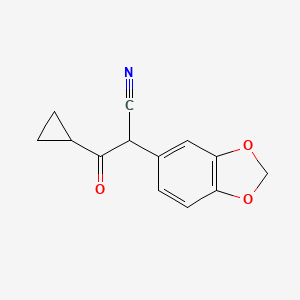 2-(2H-1,3-benzodioxol-5-yl)-3-cyclopropyl-3-oxopropanenitrile