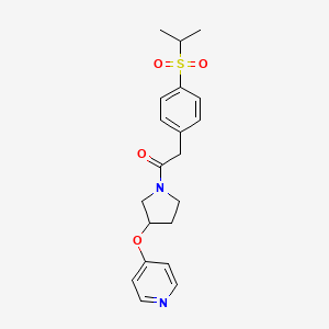 2-(4-(Isopropylsulfonyl)phenyl)-1-(3-(pyridin-4-yloxy)pyrrolidin-1-yl)ethanone