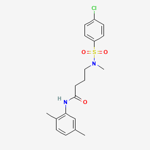 molecular formula C19H23ClN2O3S B2763137 4-[(4-chlorophenyl)sulfonyl-methylamino]-N-(2,5-dimethylphenyl)butanamide CAS No. 612048-21-2