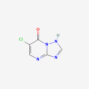 molecular formula C5H3ClN4O B2763138 6-chloro-4H,7H-[1,2,4]triazolo[1,5-a]pyrimidin-7-one CAS No. 1378849-61-6