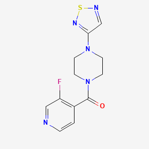 molecular formula C12H12FN5OS B2763139 1-(3-Fluoropyridine-4-carbonyl)-4-(1,2,5-thiadiazol-3-yl)piperazine CAS No. 2097883-56-0